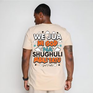 We Jua Ni God Beige T-Shirt