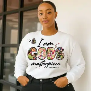 God's Masterpiece White Sweatshirt