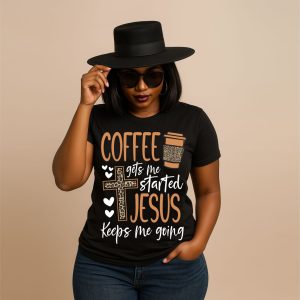 Coffee and Jesus Black Tee
