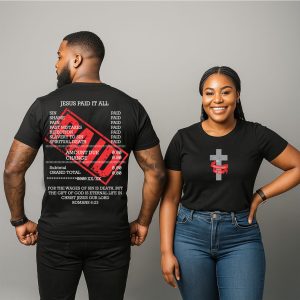 Jesus paid it all black tee